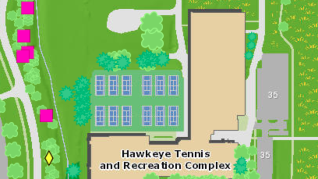 Hawkeye Tennis and Recreation Complex Map